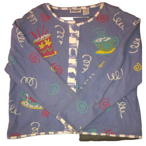 Sleepwear Top Shirt - 100% Cotten very Cozy - Size Medium- great condition